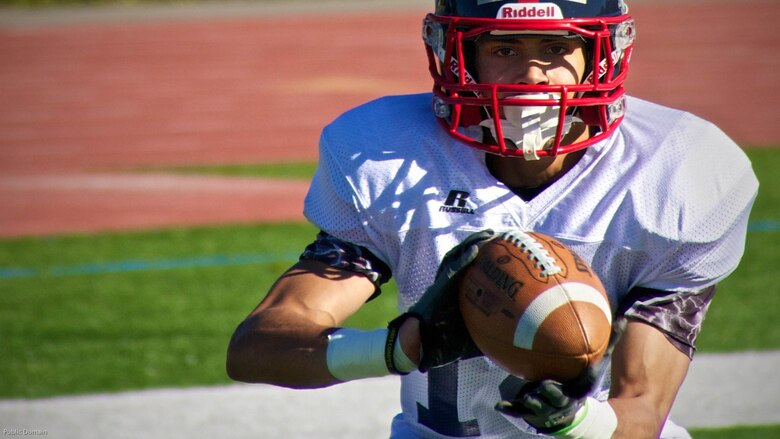 William Fuller, a wide receiver with the east coast team for the Semper Fidelis All-American Bowl , pivots to catch a pass during practice drills  Jan. 2, 2013. Fuller is from Roman Catholic High School in Philadelphia, Penn.  The Semper Fi Bowl will be nationally televised live on the NFL Network from The Home Depot Center in Carson, Calif., at 6 p.m. (PST) on Jan. 4, 2013.The Houston Texans drafted Fuller with the 21st pick in the first round in the 2016 NFL draft, April 28, 2016.