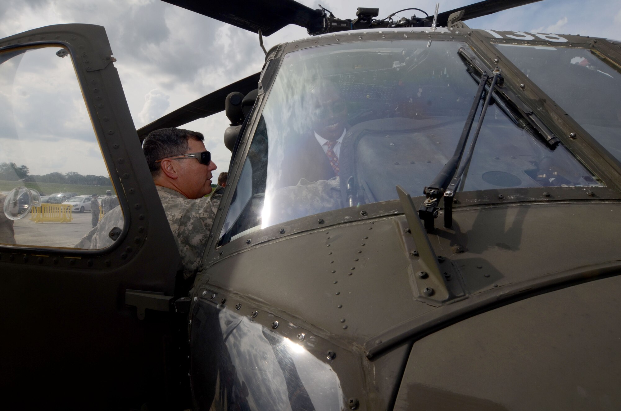 Military and civilian guests registered for the Dobbins Business After Hours, held at Dobbins Air Reserve Base, Ga. April 27, 2016. The program, sponsored by the 94th Airlift Wing is designed to join local community members and base personnel in an evening of interaction. Guests were treated to food prepared by Local restaurants. (U.S. Air Force photo by Don Peek)