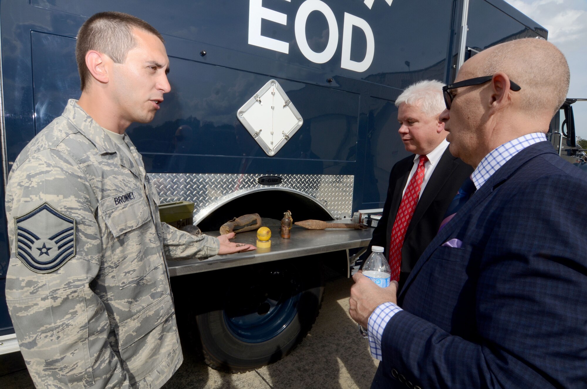 Military and civilian guests registered for the Dobbins Business After Hours, held at Dobbins Air Reserve Base, Ga. April 27, 2016. The program, sponsored by the 94th Airlift Wing is designed to join local community members and base personnel in an evening of interaction. Guests were treated to food prepared by Local restaurants. (U.S. Air Force photo by Don Peek)