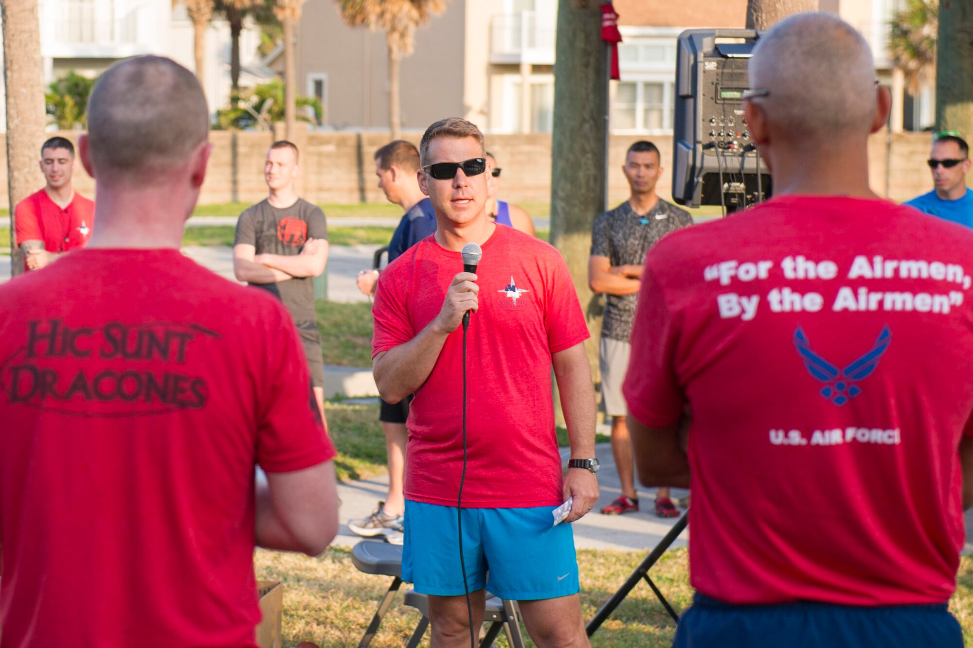 Members of Patrick Air Force Base and Cape Canaveral Air Force Station, Fla., participate in an Air Force Assistance Fund 5K run at the beach here April 29, 2016. The AFAF campaign began March 23 and ends May 1, 2016. All proceeds go to four charities, which are: The Air Force Aid Society benefits Air Force Aid Society, Air Force Villages are Retirement community for Officers, spouses, widows and widowers, Air Force Enlisted Villages and the General and Mrs. Curtis E. LeMay Foundation. To donate or for more information, contact 1st Lt. Futch at (321) 853-9146 or Master Sgt. Pratt at (321) 494-9967. (U.S. Air Force photos/Matthew Jurgens) (Released)
