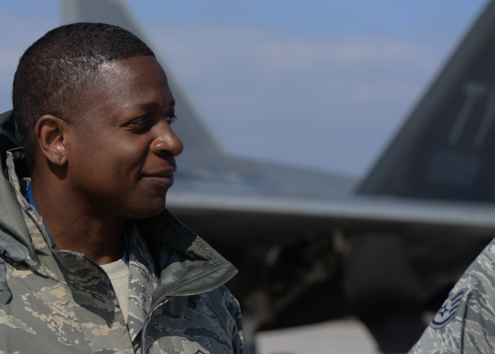 U.S. Air Force Master Sgt. Derrick McDaniel, 325th Aircraft Maintenance Squadron section chief, supervises the pre-flight procedures on two U.S. Air Force F-22 Raptors assigned to the 95th Fighter Squadron at Tyndall Air Force Base, Fla., April 27, 2016.  The fighters and Airmen accompanying them landed at the base, demonstrating the U.S. commitment to NATO allies and the security of Europe. (U.S. Air Force photo by Staff Sgt. Nathan Tucker/Released)