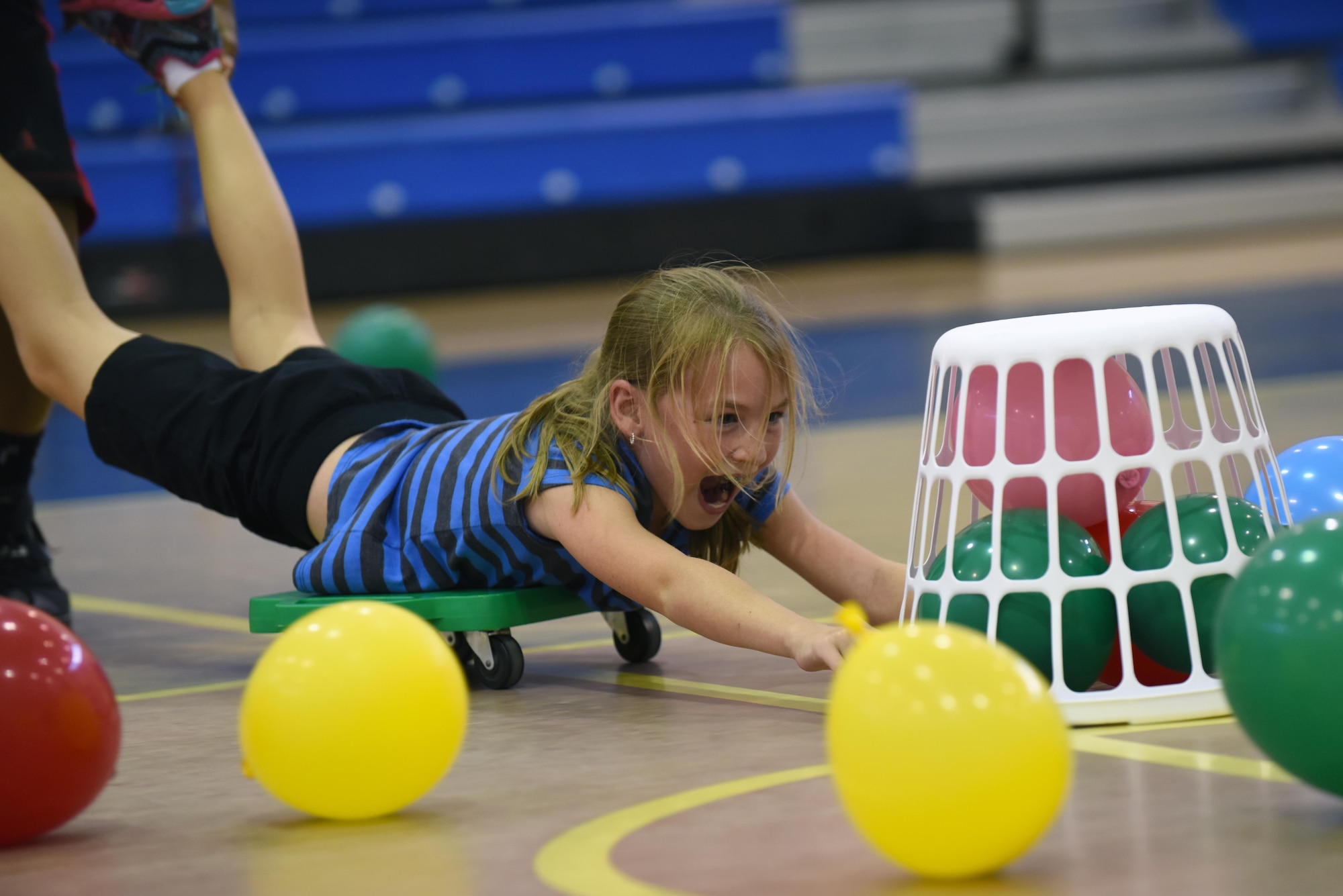 Make It Better 4 Teens campers play games, July 28, 2016, at Seymour Johnson Air Force Base, North Carolina. The MIB4T campers spent the first four days of the camp learning about the four pillars of comprehensive Airman fitness: mental, physical, social and spiritual. (U.S. Air Force photo/Airman 1st Class Ashley Williamson)