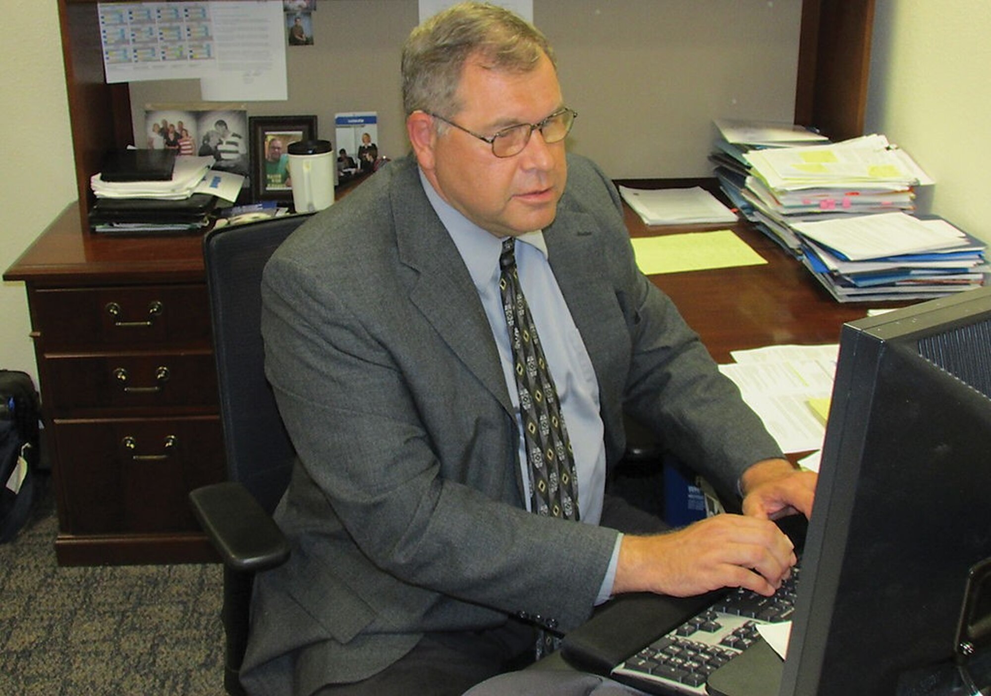 Equal Opportunity Director Richard Knudson won the Solomon Starks Jr. EO Director of the Year award, and his office received Small Organization Alternative Dispute Resolution Program of the Year recognition. Both awards are from the Air-Force level. (Photo by Argen Duncan)
