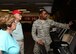 U.S. Air Force Senior Airman Travis Manning, 97th Operations Support Squadron air traffic controller, demonstrates the operation of an air traffic control simulator to Jim and Sandy Bush, July 19, 2016 at Altus Air Force Base, Okla. The Bush’s toured the base they served at 49 years ago. Jim was an aircraft dispatcher and Sandy worked in the finance office. (U.S. Air Force photo by Senior Airman Nathan Clark/Released)