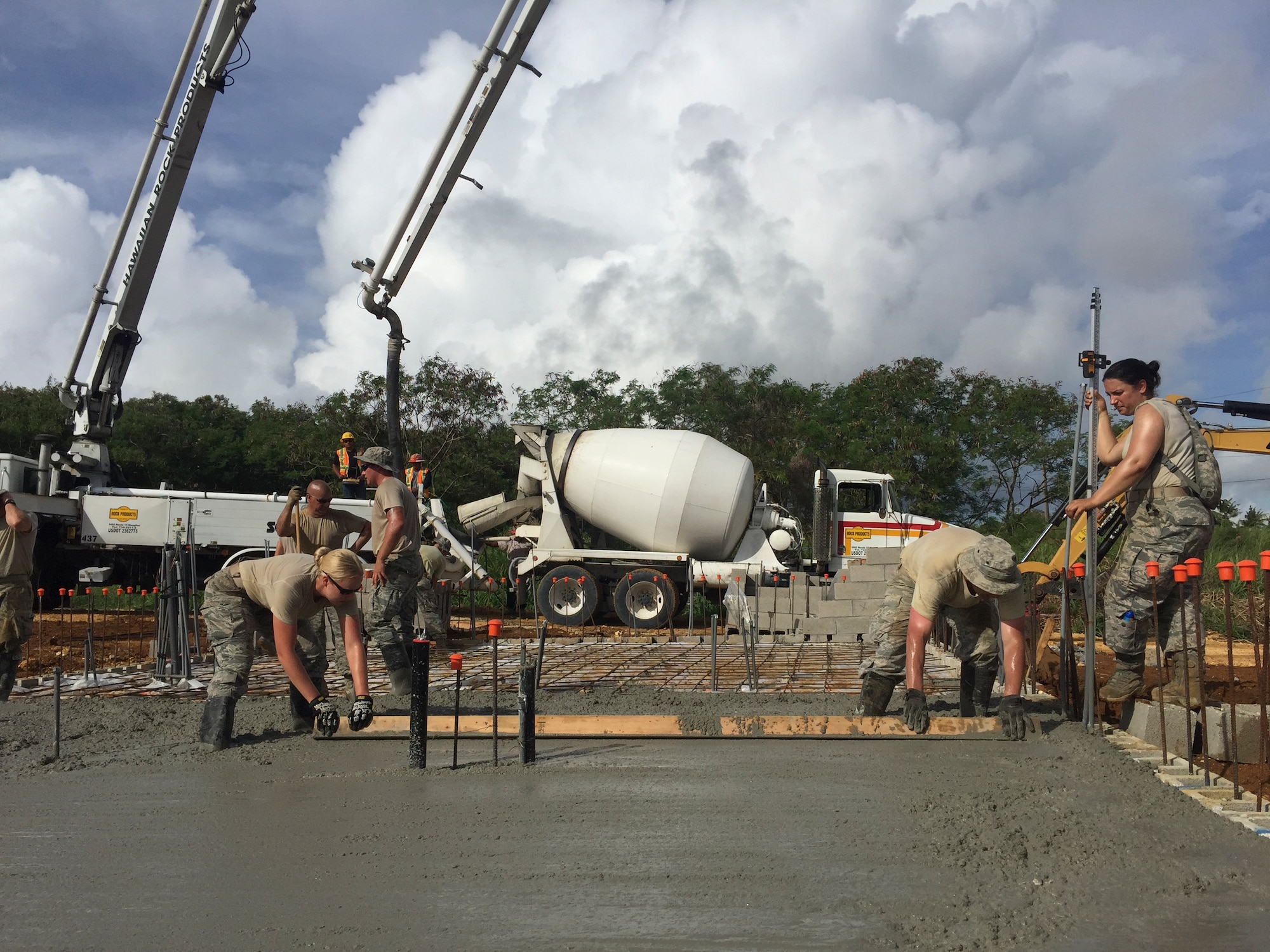 Members of the 102nd Civil Engineer Squadron traveled to the island of Guam as part of the Innovative Readiness Training Program Habitat for Humanity project.  Assisting in the construction of two homes, the team spent two weeks deployed to the U.S. Territory honing their construction skills while simultaneously contributing to the welfare and needs of the Guam community.
