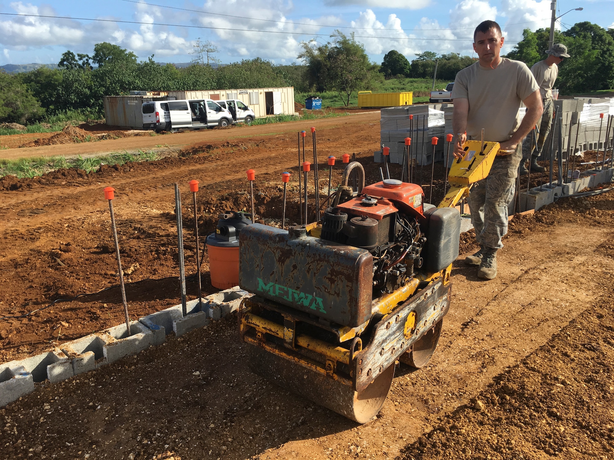 Members of the 102nd Civil Engineer Squadron traveled to the island of Guam as part of the Innovative Readiness Training Program Habitat for Humanity project.  Assisting in the construction of two homes, the team spent two weeks deployed to the U.S. Territory honing their construction skills while simultaneously contributing to the welfare and needs of the Guam community.
