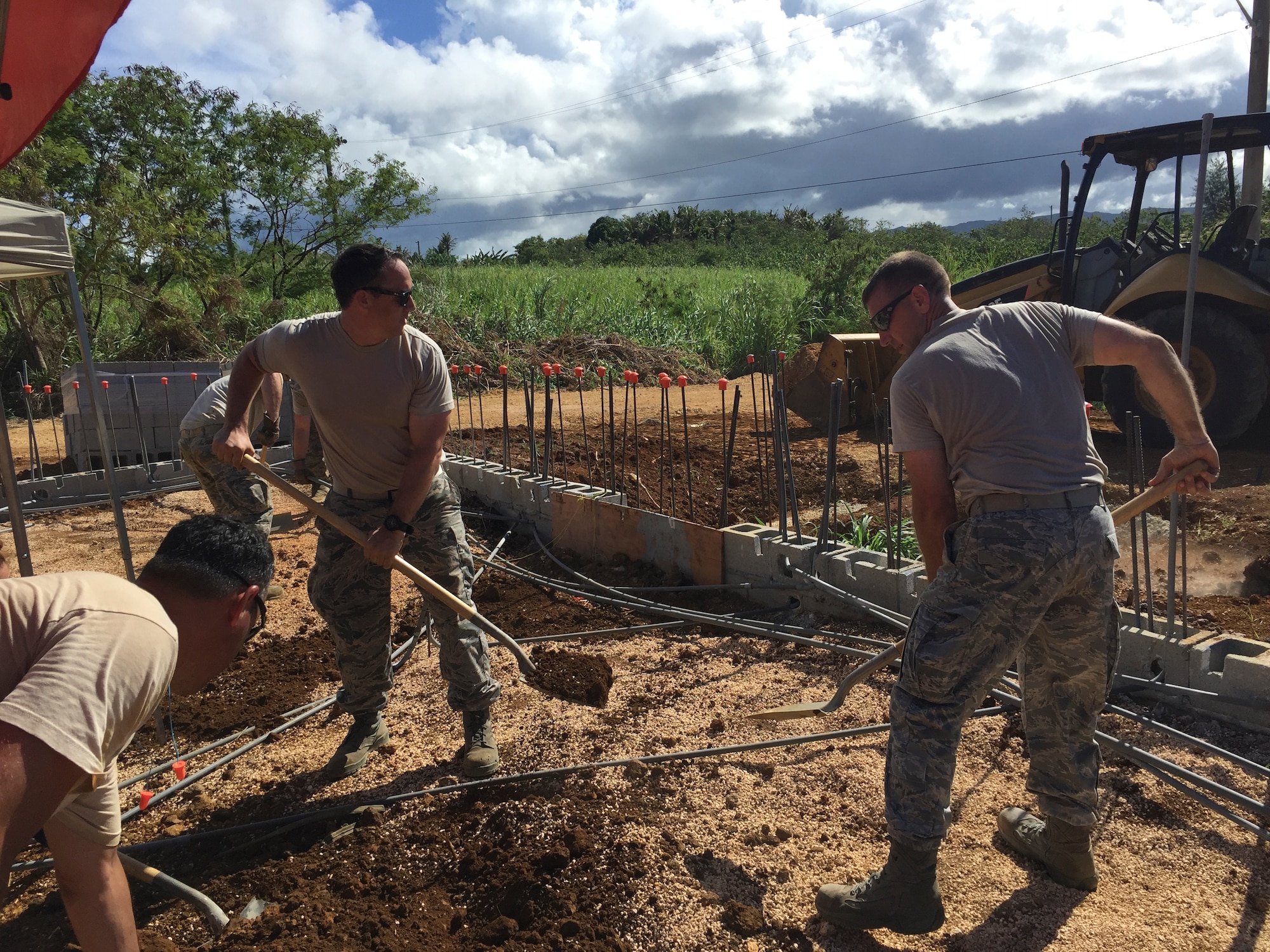 Members of the 102nd Civil Engineer Squadron traveled to the island of Guam as part of the Innovative Readiness Training Program Habitat for Humanity project.  Assisting in the construction of two homes, the team spent two weeks deployed to the U.S. Territory honing their construction skills while simultaneously contributing to the welfare and needs of the Guam community.