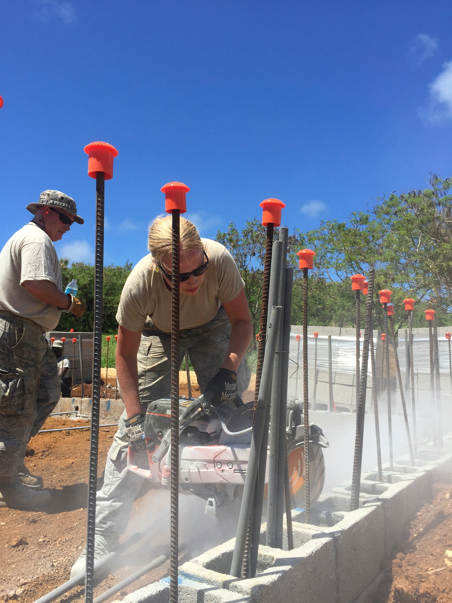 Members of the 102nd Civil Engineer Squadron traveled to the island of Guam as part of the Innovative Readiness Training Program Habitat for Humanity project.  Assisting in the construction of two homes, the team spent two weeks deployed to the U.S. Territory honing their construction skills while simultaneously contributing to the welfare and needs of the Guam community.