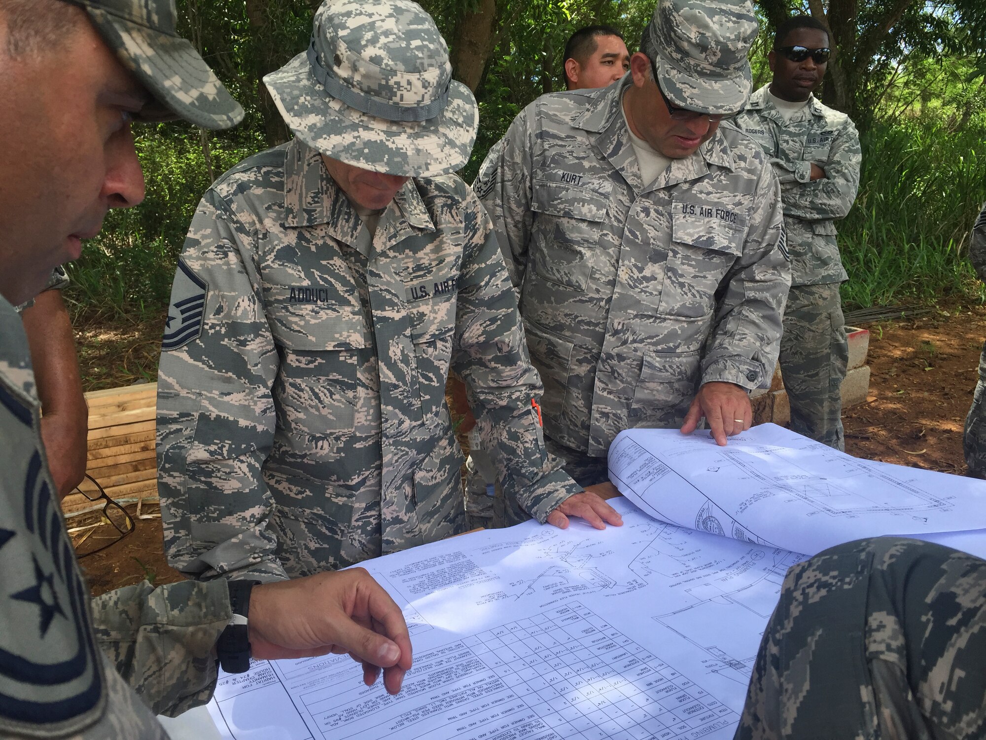 Members of the 102nd Civil Engineer Squadron traveled to the island of Guam as part of the Innovative Readiness Training Program Habitat for Humanity project.  Assisting in the construction of two homes, the team spent two weeks deployed to the U.S. Territory honing their construction skills while simultaneously contributing to the welfare and needs of the Guam community.