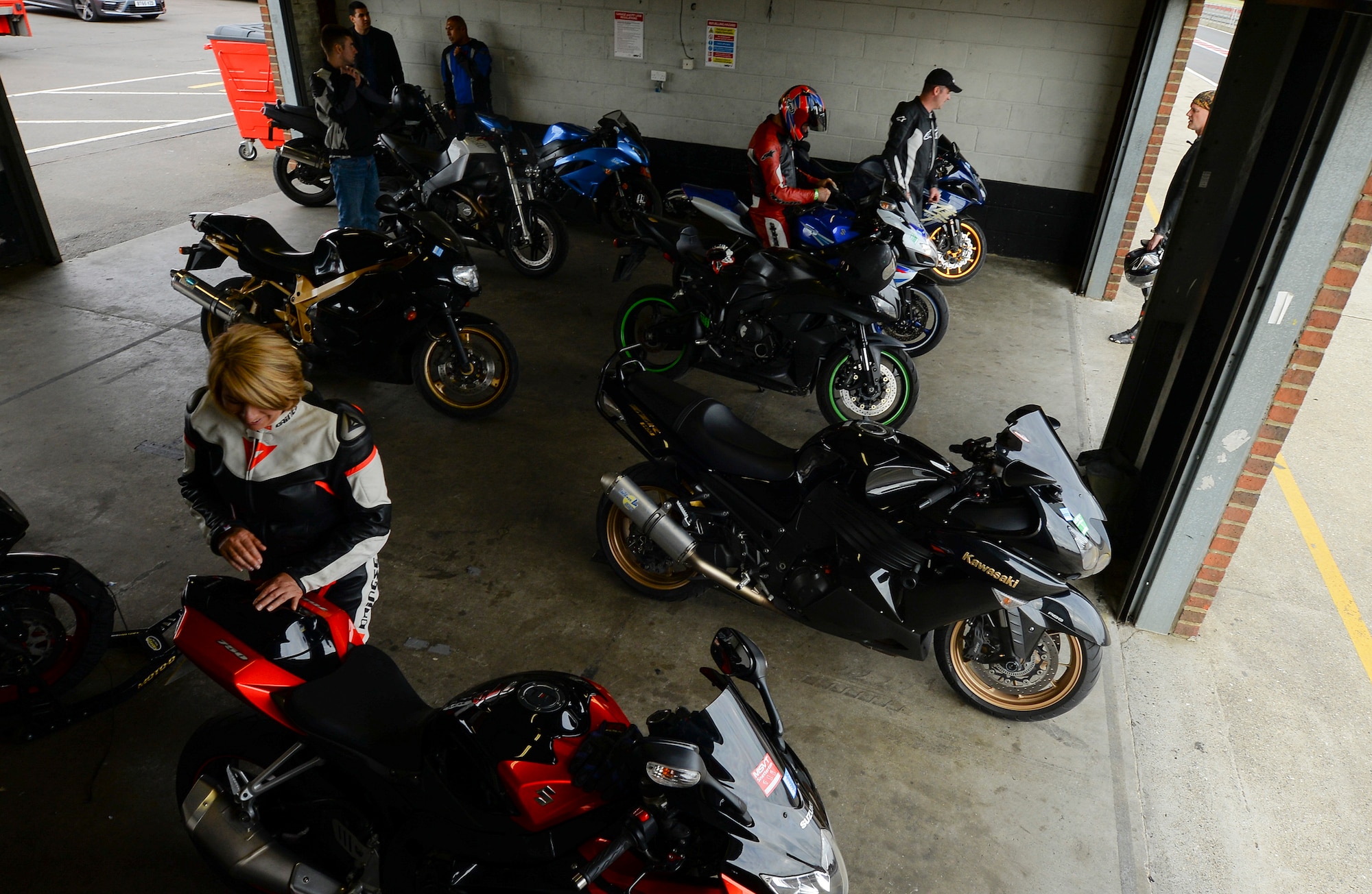 Participants in the Military Track Day prepare to go out on the track July 26, 2016, at Snetterton Circuit in Norwich, England. The event was open to U.S. military members, retirees, dependents, U.S. and Ministry of Defence civilians. (U.S. Air Force photo by Staff Sgt. Micaiah Anthony)