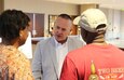 Brig. Gen. Christopher Kemp, commanding general, 335th Signal Command (Theater), visits with Chief Warrant Officer Cynthia Thomas (left), a systems tech assigned to the 359th Theater Tactical Signal Brigade, 335th Signal Command (Theater) and her fiancé Vincent Harvey during a Yellow Ribbon Reintegration Program event held in Atlanta, Georgia July 29-31. The event provides Army Reserve Soldiers and their families with information, services, referrals and proactive outreach opportunities throughout the entire deployment cycle.  Its goal is to effectively prepare Soldiers and families for mobilization, sustain families during the mobilization process and reintegrate Soldiers with their families, communities and employers upon redeployment or release from active duty. (Official U.S. Army Reserve photo by Sgt. 1st Class Brent C. Powell, 335th Signal Command (Theater))