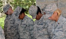 The chaplain candidates return from a 2.8 mile ruck march at Robins Air Force Base, Georgia, July 25, 2016. During the last week of the Air Force Reserve Command Chaplain Candidate Intensive Interview program, the candidates were immersed in fast-paced mobility training conducted by active-duty instructors from the 5th CBCSS. This mobility training, typically a two-week process, was condensed and compacted to fit into the two-day window the candidates had available. 