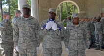 The chaplain candidates return from a 2.8 mile ruck march at Robins Air Force Base, Georgia, July 25, 2016. During the last week of the Air Force Reserve Command Chaplain Candidate Intensive Interview program, the candidates were immersed in fast-paced mobility training conducted by active-duty instructors from the 5th CBCSS. This mobility training, typically a two-week process, was condensed and compacted to fit into the two-day window the candidates had available. 