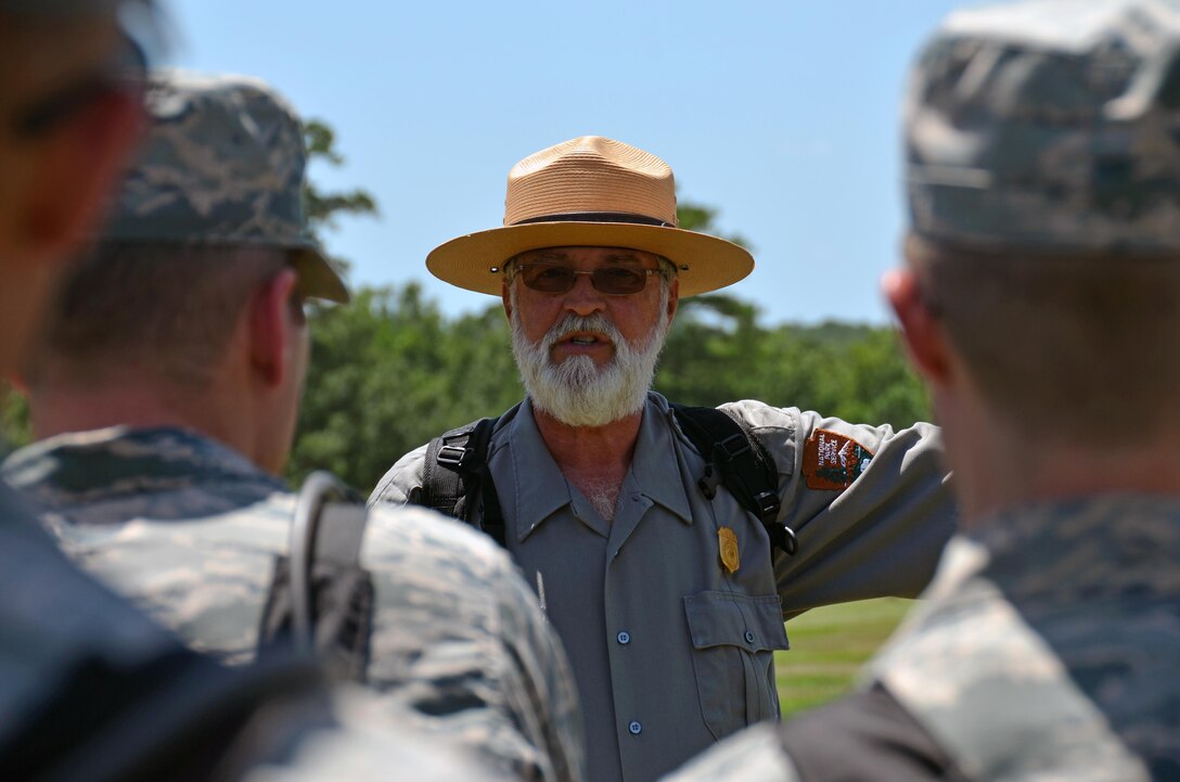 The chaplain candidates return from a 2.8 mile ruck march at Robins Air Force Base, Georgia, July 25, 2016. During the last week of the Air Force Reserve Command Chaplain Candidate Intensive Interview program, the candidates were immersed in fast-paced mobility training conducted by active-duty instructors from the 5th CBCSS. This mobility training, typically a two-week process, was condensed and compacted to fit into the two-day window the candidates had available. 
