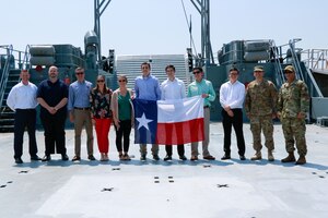 U.S. Congressman Mac Thornberry’s staff including his chief of staff Josh Martin visit Third Port at Fort Eustis, Va., July 28, 2016. The staff was briefed on the capabilities, importance, and relevance of Army Watercraft equipment to global operations. (U.S. Army photo by Spc. Wilmarys Romanrivera)