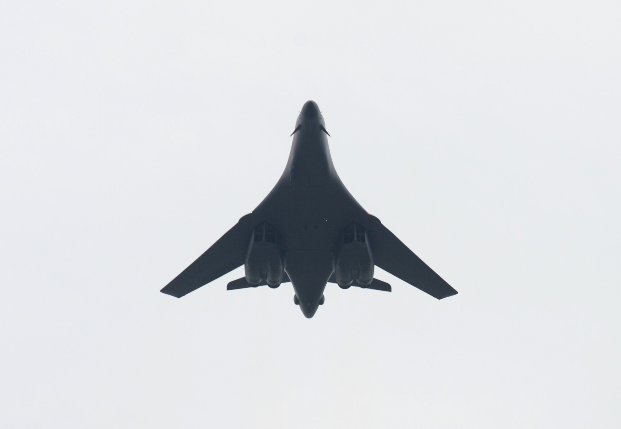 A B-1 bomber assigned to the 28th Bomb Wing at Ellsworth Air Force Base, S.D., performs a flyover down Main Street in Sturgis, S.D., Aug. 4, 2015 to cap off a ceremony to recognize veterans. The wing will provide the same type of support Aug. 9, 2016. (U.S. Air Force photo by Senior Airman Anania Tekurio)
