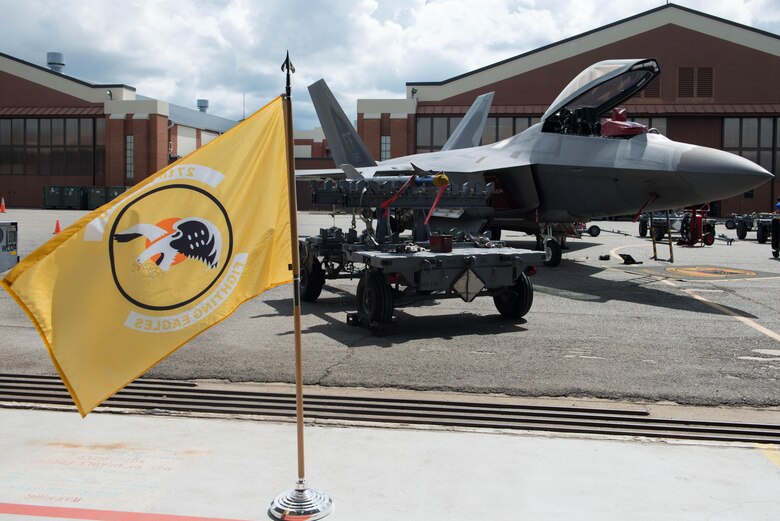 Teams from the 27th and 94th Aircraft Maintenance Units faced off during the 1st Maintenance Squadron Weapons Load Crew of the Quarter competition at Langley Air Force Base, Va., July 29, 2016. The competition included a uniform inspection, 20-question test, toolkit inspection and an evaluated and timed weapons load (U.S. Air Force photo by Staff Sgt. R. Alex Durbin)