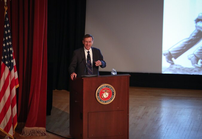 The Honorable Sean Stackley, assistant secretary of the Navy for Research, Development and Acquisition, gives remarks during the Marine Corps Systems Command Acquisition Excellence Awards Aug. 2, aboard Marine Corps Base Quantico, Va. MCSC holds the awards ceremony annually to recognize the outstanding performance of Corps acquisition professionals and teams. (U.S. Marine Corps photo by Jennifer Sevier)