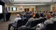 U.S. Air Force Maj. Justin Secrest, the 509th Security Forces Squadron (SFS) commander, gives a briefing about the new privately-owned firearms policy during a town hall at Whiteman Air Force Base, Mo., July 26, 2016. The policy will take effect Aug. 1, 2016, and allow U.S. service members, and their dependents, with a State Concealed Carry permit to have their weapon properly stored in their vehicle while on base. All unit security managers were sent a copy of the policy and 509th SFS representatives can be contacted for more information at 660-687-6688 and 660-687-4482. (U.S. Air Force photo by Senior Airman Danielle Quilla)