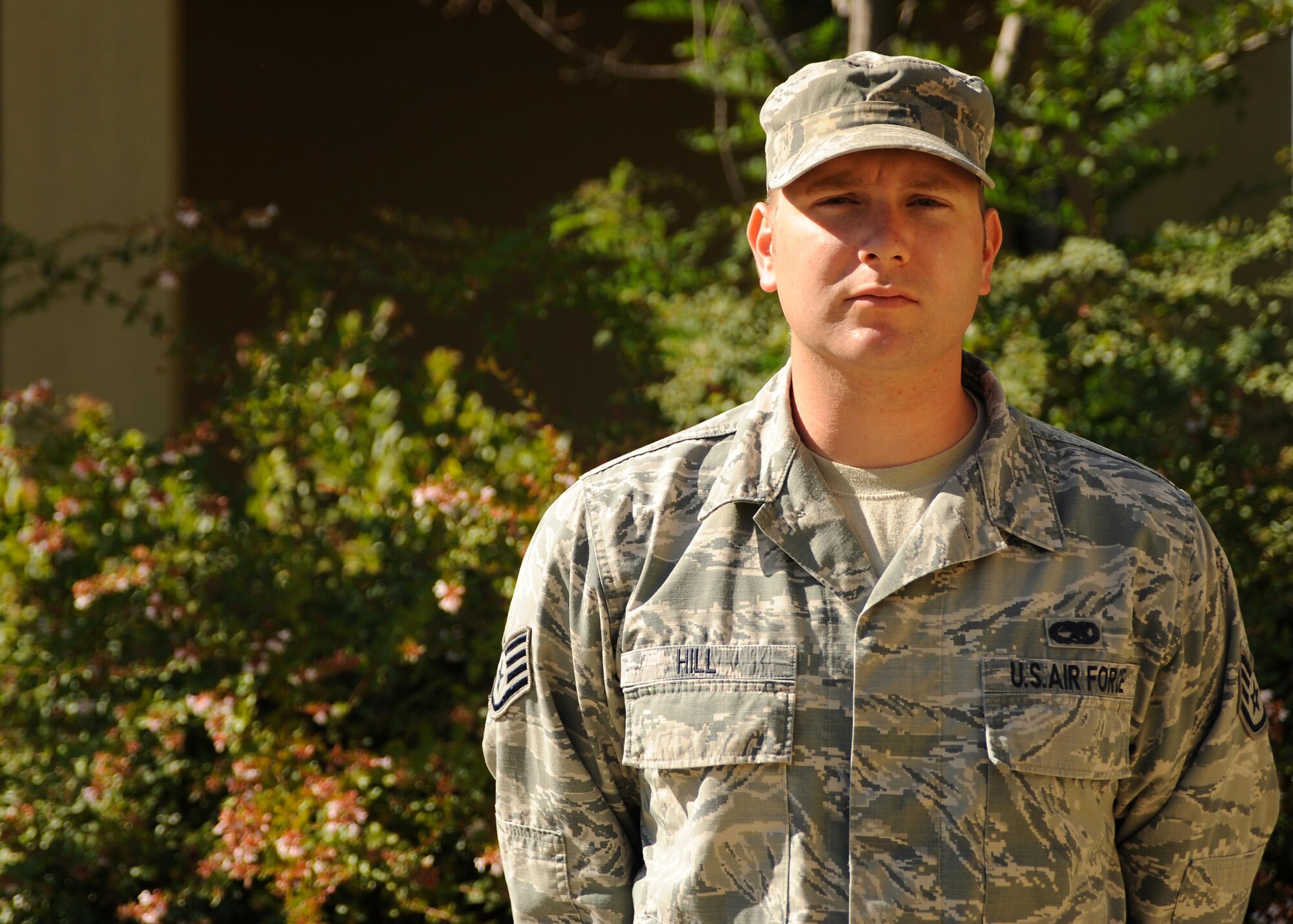 Staff Sgt. Daniel Hill, 9th Civil Engineer Squadron Airman Dormitory Leader, poses for a photo August 3, 2016, at Beale Air Force Base, California. (U.S. Air Force photo by Airman Tristan D. Viglianco)