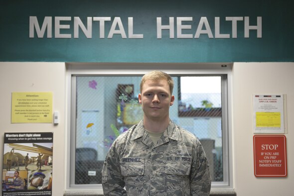 U.S. Air Force Airman 1st Class Terence Greenhill, a 354th Medical Group mental health technician, takes a quick photo break Aug. 3, 2016, at Eielson Air Force Base, Alaska. Greenhill said his favorite part of his job is engaging in outreach to each individual unit on base. (U.S. Air Force photo by Airman Isaac Johnson)