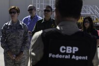 Gen. Lori Robinson (left), Commander of NORAD and USNORTHCOM, meets with members of the Customs and Border Protection with Joint Task Force - West in Tucson, Arizona, July 21, 2016.  Gen. Robinson was briefed on the mission and challenges on the U.S. border. She also toured the U.S. southern border via helicopter. NORTHCOM is a mission partner with the CBP. 
Joint Task Force – West (JTF-W) is part of the Department of Homeland Security's Southern Border and Approaches Campaign Plan. This joint task force structure focuses cross-departmental and integrated counter-network operations on strategic objectives across four geographical corridors. Area networks within the JTF-W Joint Operating Area include supporting components, Department of Defense Commands, International, State, Local, and Tribal entities.  JTF-W efforts are designed to extend the border and institutionalize an asymmetric operational agility, effectiveness, and impact against targeted Transnational Criminal Organization (TCO) networks.
