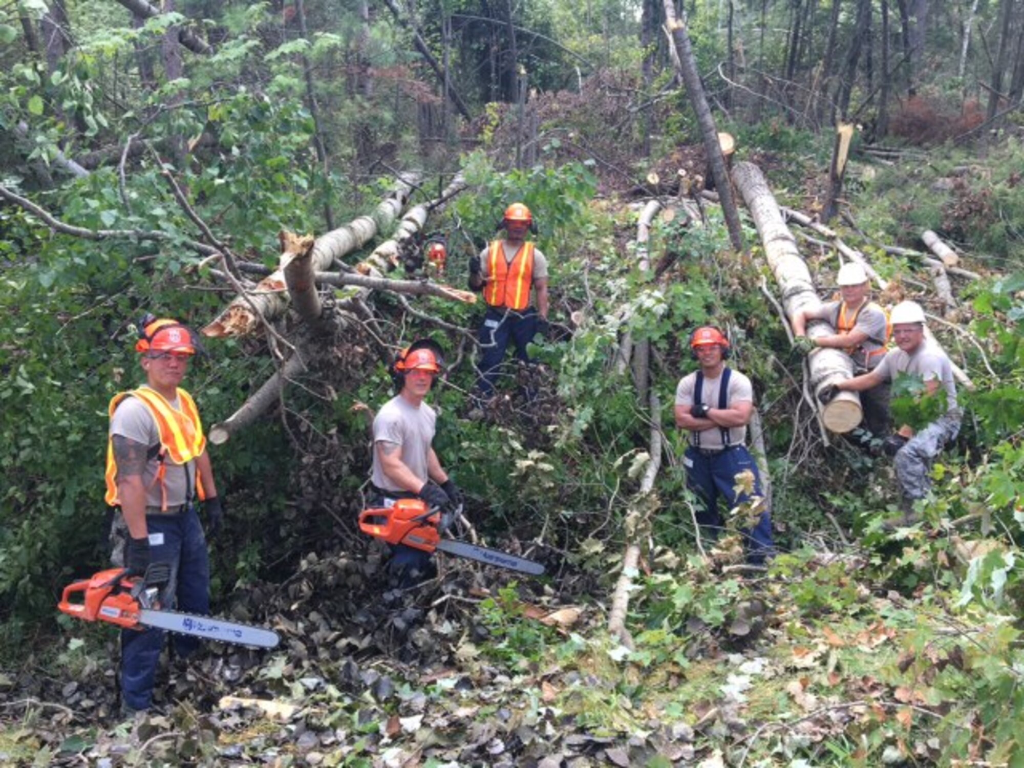 The Wisconsin National Guard activated nine personnel from the 128th Air Refueling Wing’s Civil Engineer Squadron to state active duty as a part of the recovery response for major flood damage in northwestern Wisconsin Aug. 3, 2016.
