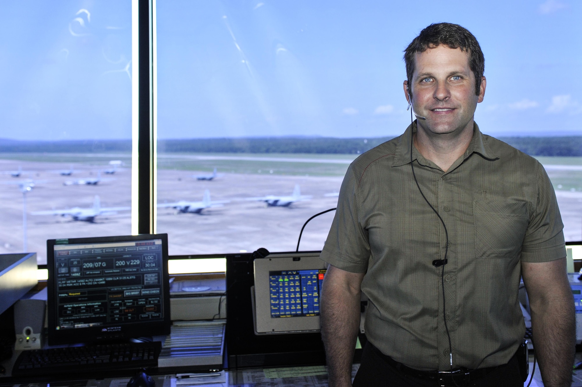 Jonah Woods, 19th Operations Support Squadron airspace manager and air traffic controller, was nominated as Combat Airlifter of the Week Aug. 1, 2016 at Little Rock Air Force Base, Ark. Along with Woods’ many responsibilities, he issues clearance and flight plans to the base’s aircraft. On average, personnel from the Little Rock AFB control tower issue approximately 63,000 operation flight plans per year. (U.S. Air Force photo by Staff Sgt. Regina Edwards)