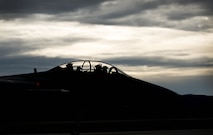 A U.S. Air Force F-15E Strike Eagle dual-role fighter aircraft assigned to the 336th Fighter Squadron, Seymour Johnson Air Force Base, N.C., prepares to take off Aug. 5, 2016, from Eielson Air Force Base, Alaska, during familiarization day of RED FLAG-Alaska (RF-A) 16-3. Originally operated under the name COPE THUNDER, the exercise moved to Eielson in 1992 from Clark Air Base, Philippines, after the eruption of Mount Pinatubo on June 15, 1991. COPE THUNDER was re-designated RF-A in 2006. (U.S. Air Force photo by Staff Sgt. Shawn Nickel)