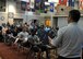 Senior Master Sgt. Brian Huber, 931st Air Refueling Wing Recruiting Section chief, briefs Individual Ready Reserve Airmen about new opportunities to serve during an IRR muster Aug. 6, 2016, McConnell AFB, Kansas. The annual muster serves as an informational opportunity for IRR Airmen to engage with Veteran’s Affairs representatives, recruiters and support personnel. (U.S. Air Force Photo by Senior Airman Preston Webb)