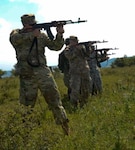 Director of the Army National Guard, Lt. Gen. Timothy Kadavy, and his team fire AK-74 assault rifles during exercise Saber Guardian 2016, July 31, 2016, at the Romanian Land Forces Combat Training Center in Cincu, Romania. Saber Guardian is a multinational military exercise involving approximately 2,800 military personnel from ten nations including Armenia, Azerbaijan, Bulgaria, Canada, Georgia, Moldova, Poland, Romania, Ukraine and the U.S. 