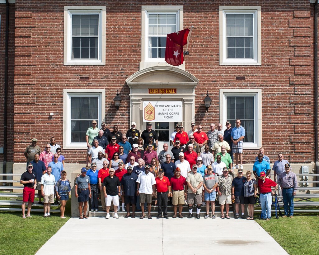 U.S. Marine Corps Sgt Maj of the Marine Corps Ronald L. Green hosts the annual Sergeant Major of the Marine Corps picnic at Lejeune Hall, Quantico, Va., August 6, 2016. This event was attended by current and past Sergeants Major and other top enlisted military personnel.