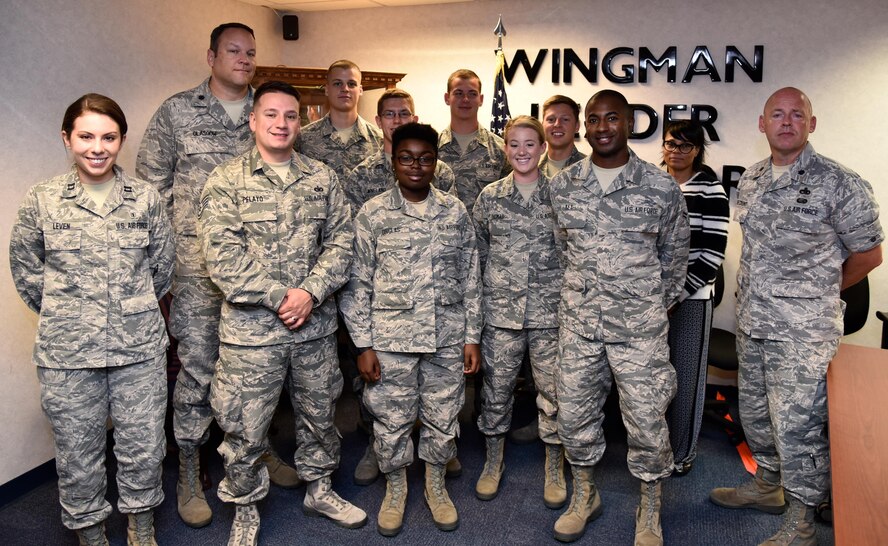 The 932nd Airlift Wing welcomed the newest additions to the 932nd AW in Illinois during the Newcomers Orientation Course. The two day course provides new military members valuable information about the mission of the 932nd, and they get to hear from various offices to help with being new members of team Scott. (U.S. Air Force photo by Tech. Sgt. Christopher Parr) 