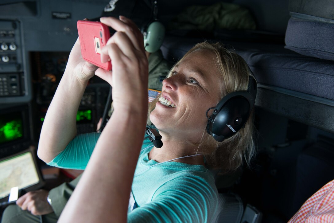 Civilian employers of Reservists fly aboard a C-130 Hecules during Employers Day Aug. 6.