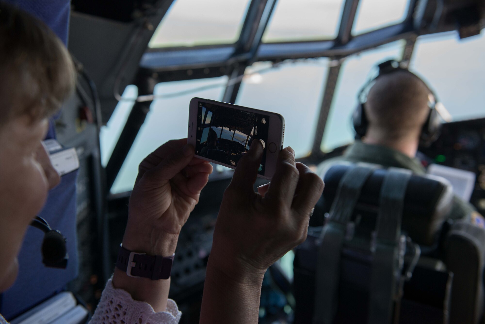 Civilian employers of Reservists fly aboard a C-130 Hecules during Employers Day Aug. 6.