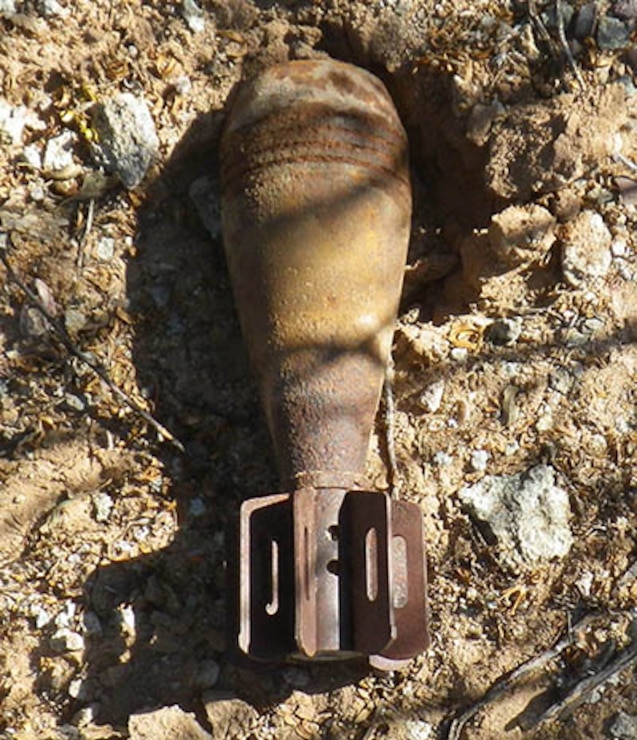 Mortar found at former Fort Huachuca. Source: U.S. Army Corps of Engineers.