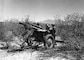 The 93rd Division with a towed 105mm Howitzer in the desert near Fort Huachuca in 1943. Source: Fort Huachuca Military Museum.
