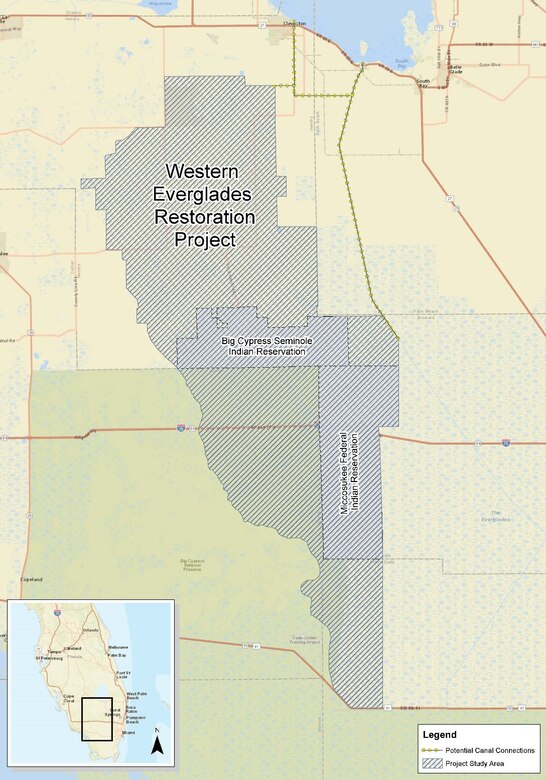 Preliminary Western Everglades Restoration Project Area Map 
