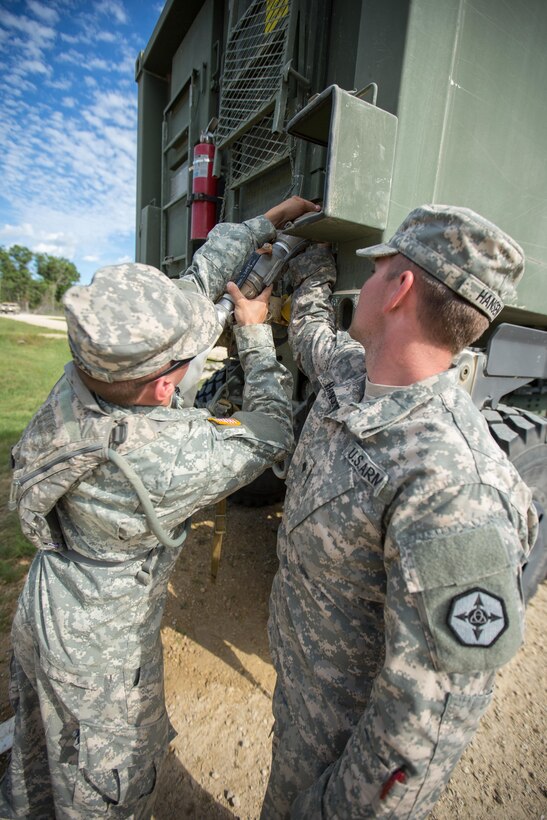 U.S. Army Soldiers of the 651st Quartermaster Company, Casper, Wyo., conduct water purification operations during Combat Support Training Exercise (CSTX) 86-16-03 at Fort McCoy, Wis., August 7, 2016. The 84th Training Command’s third and final Combat Support Training Exercise of the year hosted by the 86th Training Division at Fort McCoy, Wis. is a multi-component and joint endeavor aligned with other reserve component exercises. (U.S. Army photo by Spc. John Russell/Released)