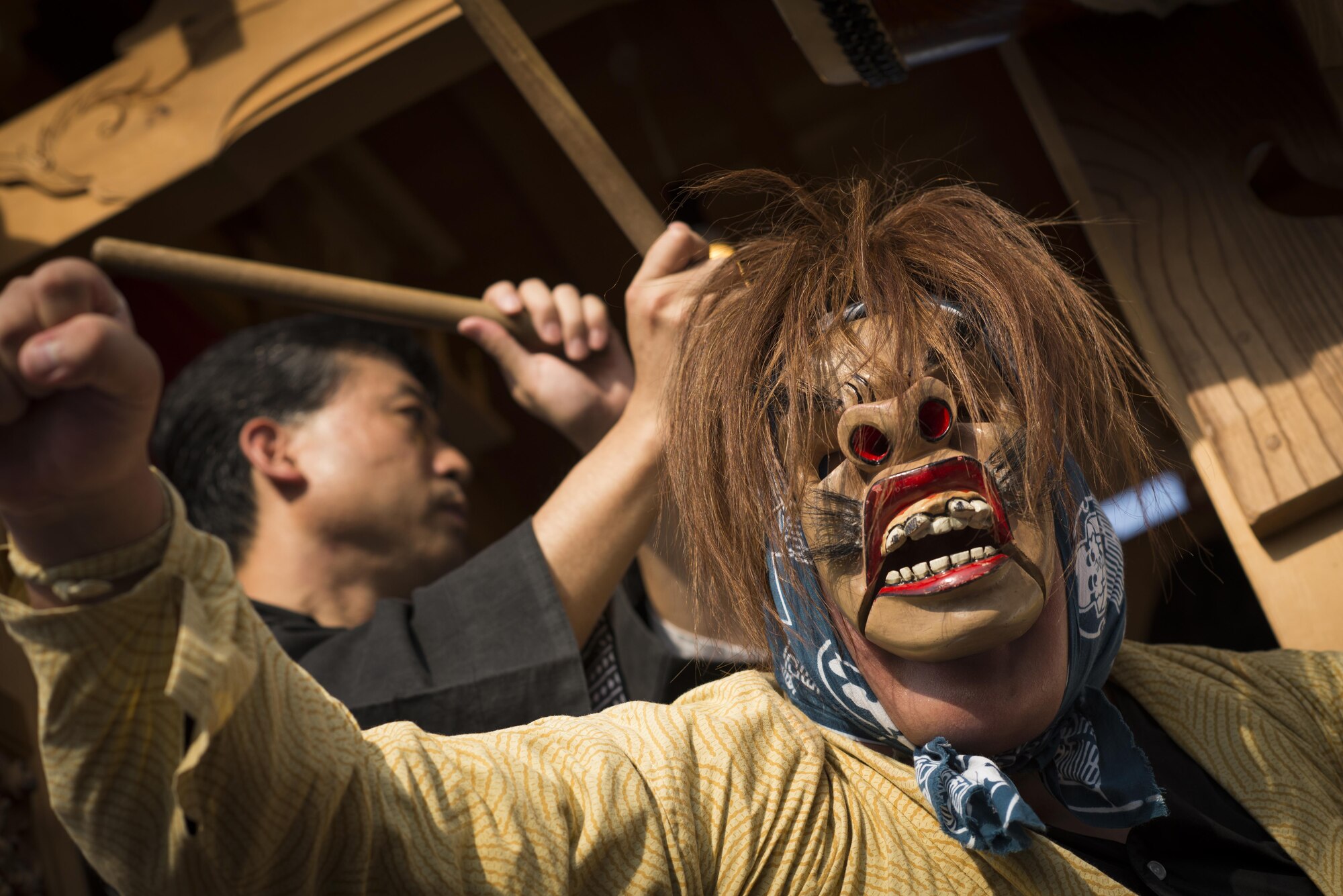 Performers participate in the 66th Annual Fussa Tanabata Festival at Fussa City, Japan, Aug. 5, 2016. Fussa, a city neighboring Yokota Air Base, hosts the festival every year, offering a local and convenient option for Yokota members to experience Japanese culture. (U.S. Air Force photo by Staff Sgt. Cody H. Ramirez/Released)