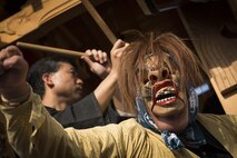 Performers participate in the 66th Annual Fussa Tanabata Festival at Fussa City, Japan, Aug. 5, 2016. Fussa, a city neighboring Yokota Air Base, hosts the festival every year, offering a local and convenient option for Yokota members to experience Japanese culture. (U.S. Air Force photo by Staff Sgt. Cody H. Ramirez/Released)