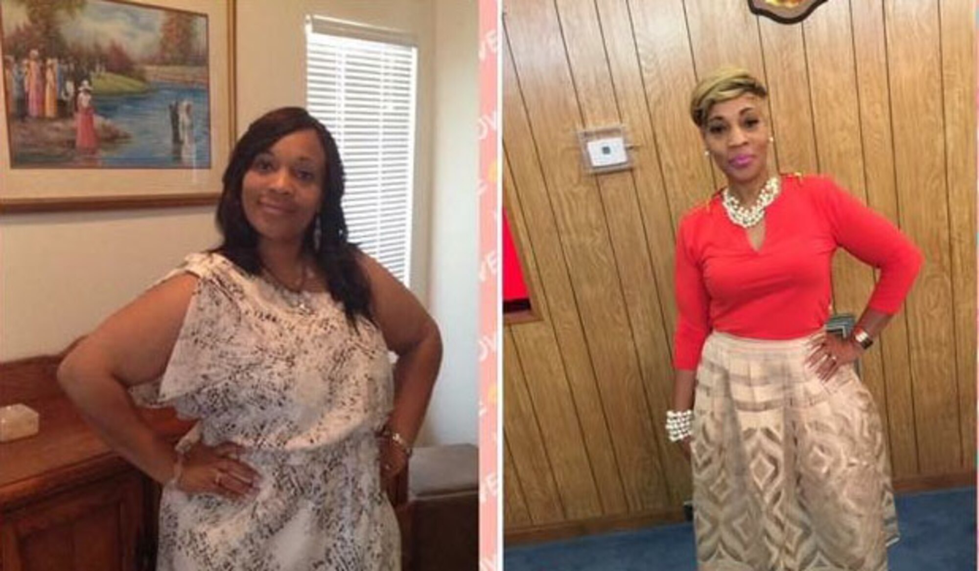 Chandra Erskine celebrates her weight loss progress from 2013 to 2016. In two and one-half years, Erskine lost 110 pounds. (courtesy photo)