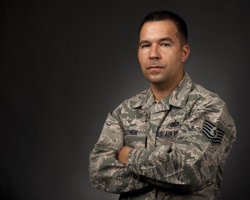 Tech. Sgt. Larry Tolliver Jr., 90th Missile Security Forces Squadron assistant first sergeant, poses on F.E. Warren Air Force Base, Wyo., August 11, 2016. Tolliver works to help those around him on a daily basis. (U.S. Air Force photo by Senior Airman Malcolm Mayfield)