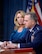 Air Force Chief of Staff Gen. David L. Goldfein, with Air Force Secretary Deborah Lee James, answers a question during the State of the Air Force press conference, in the Pentagon, Aug. 10, 2016. Goldfein stated, Airpower has become the oxygen the joint force breathes. Have it and you don't even think about it. Don't have it, and it’s all you think about. (U.S. Air Force photo/Scott M. Ash)