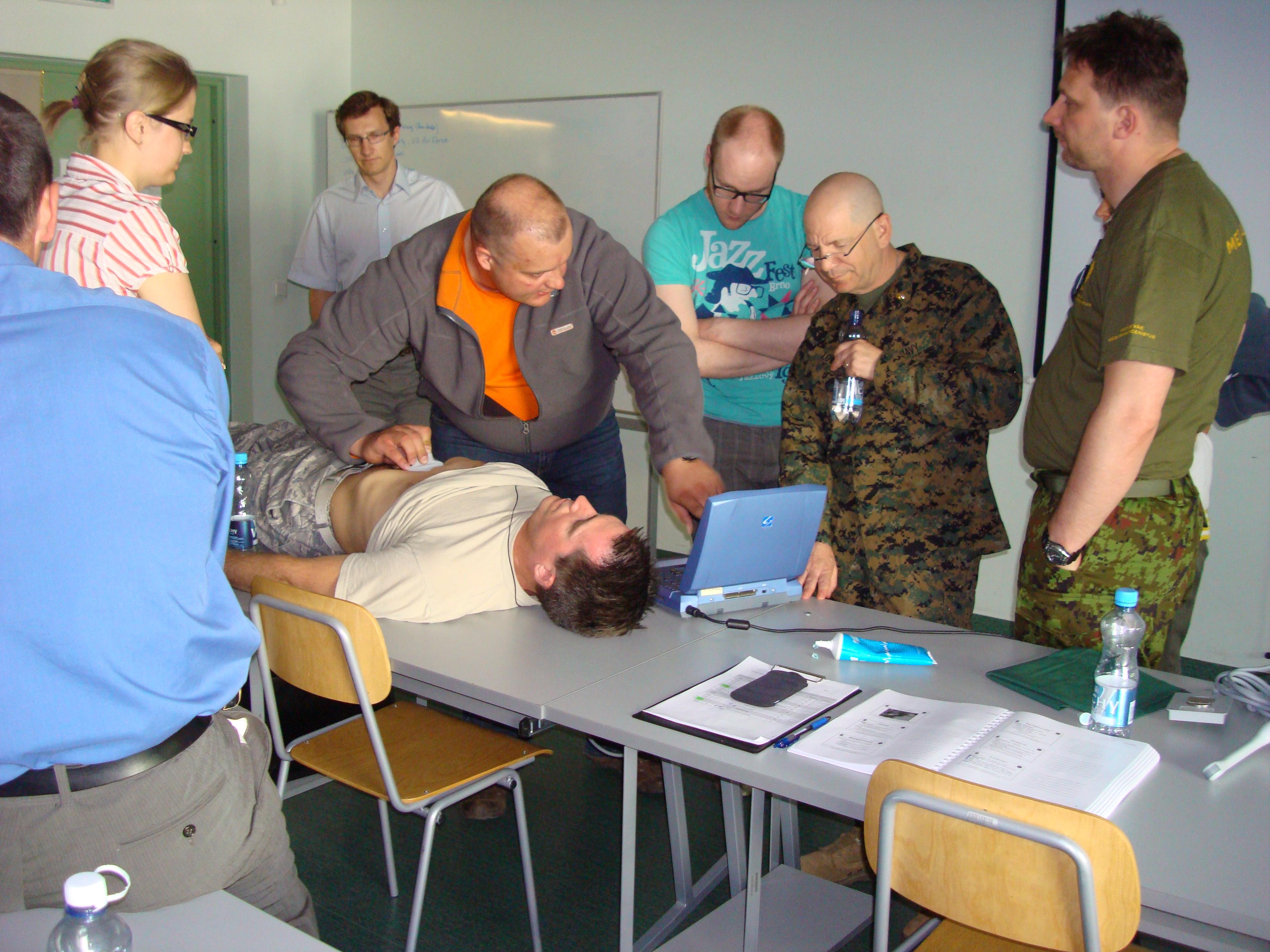 One of DIMO's team members, CDR Lowell work with the Estonian defense forces and civilian personal on providing better education on conducting ultra sound with patience's. 