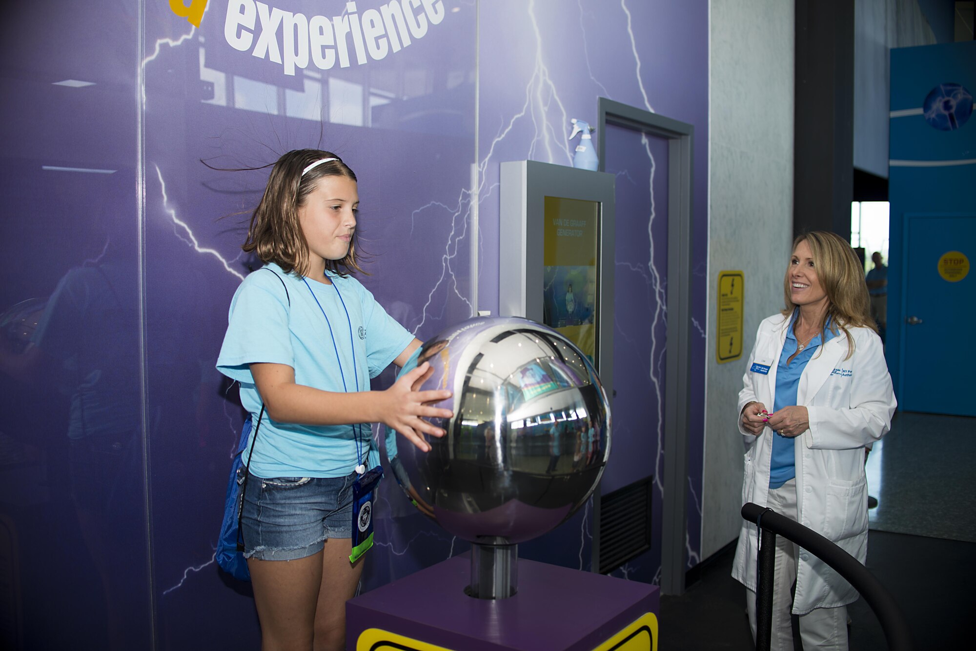 Sophia Patterson, daughter of Lt. Col. John Patterson, 107th Airlift Wing, visited the Hydro Electric Plant at Niagara Falls as part of kid’s camp, a week long program for children of Air Force Guard, Reserve and Active Duty members. (U.S. air Force photo by Tech. Sgt. Stephanie Sawyer) 