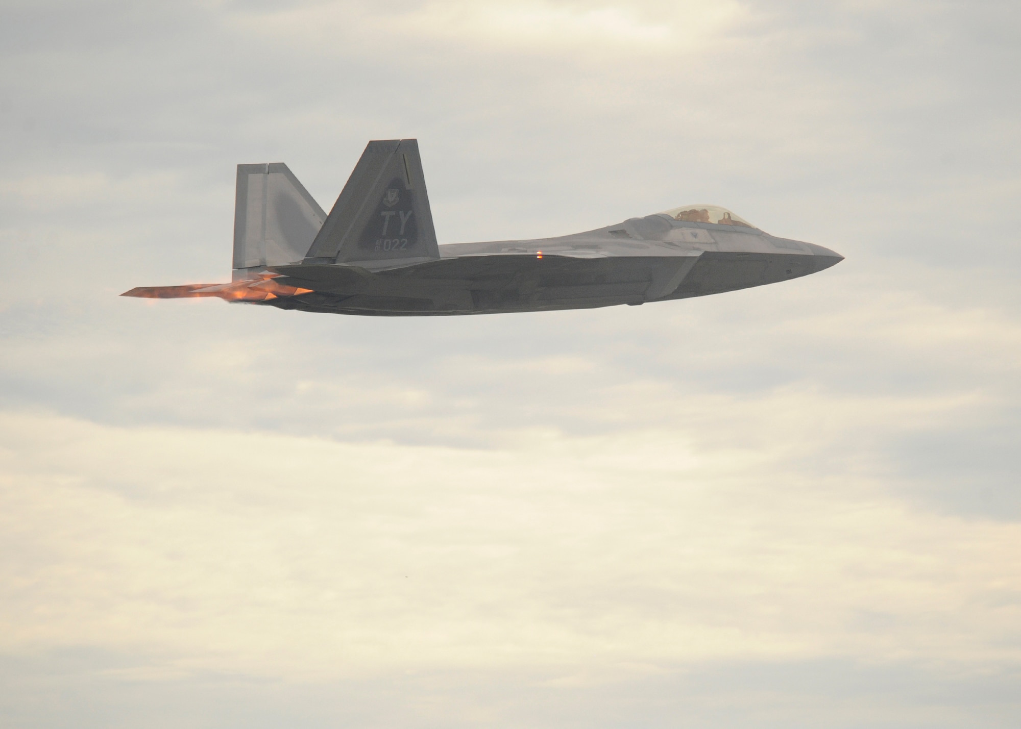 An F-22 Raptor, from the 43rd Fighter Squadron, takes off in Savannah, Ga., during Sentry Savannah 16-3, Aug. 2, 2016. The F-22 is a fifth-generation fighter aircraft. (U.S. Air Force photo/Senior Airman Solomon Cook)