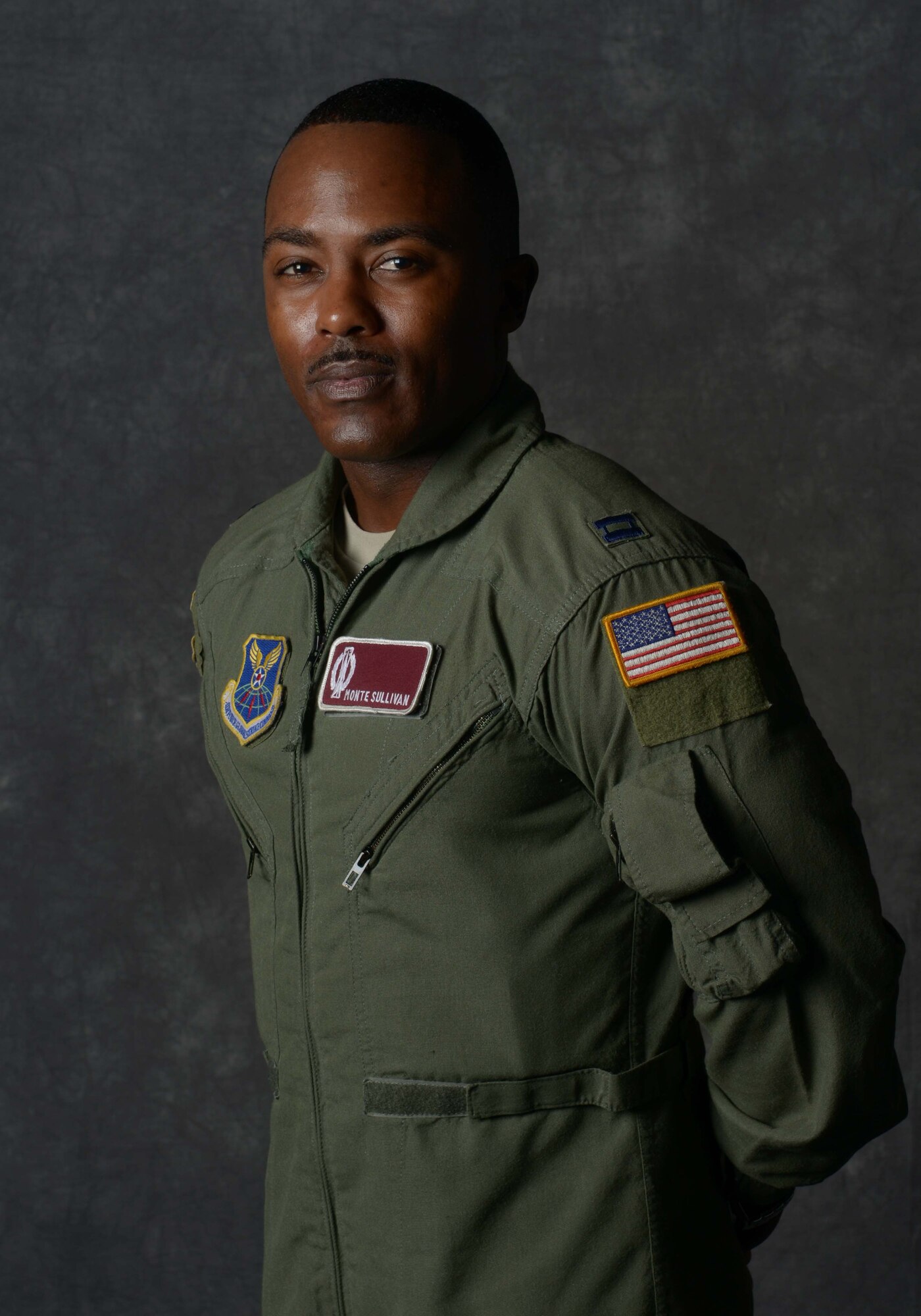 Capt. Romonte Sullivan, 91st Operations Group executive officer, poses for a photo at Minot Air Force Base, N.D., Aug. 8, 2016. Sullivan was chosen to attend the Striker Pathfinder Program, a three-year internship at Air Force Global Strike Commander headquarters. (U.S. Air Force photo/Senior Airman Apryl Hall)