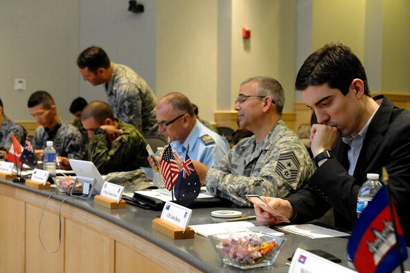 During the first U.S. led, Pacific Rim Junior Enlisted Leadership Forum (JELF), participants complete the "True Colors" self-awareness activity at Joint Base Pearl Harbor-Hickam, Hawaii, Aug 8. 2016. The assessment enables individuals to become aware of their personality styles, providing the framework needed to explore different leadership styles. The forum allowed participants to share experiences about leadership, further strengthening alliances and partnerships across the Pacific.  (U.S. Air Force photo by Staff Sgt. Kamaile Chan)