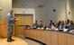Chief Master Sgt. Timothy Horn, the Air University command chief master sergeant at Maxwell Air Force Base, Ala., briefs service members during the first U.S.-led Pacific Rim Junior Enlisted Leadership Forum at Joint Base Pearl Harbor-Hickam, Hawaii, Aug. 8. 2016. The participants came together from 11 different countries to share experiences and to gain valuable insight on leadership development in order to grow as tomorrow's senior enlisted leaders. (U.S. Air Force photo/Staff Sgt. Kamaile Chan)